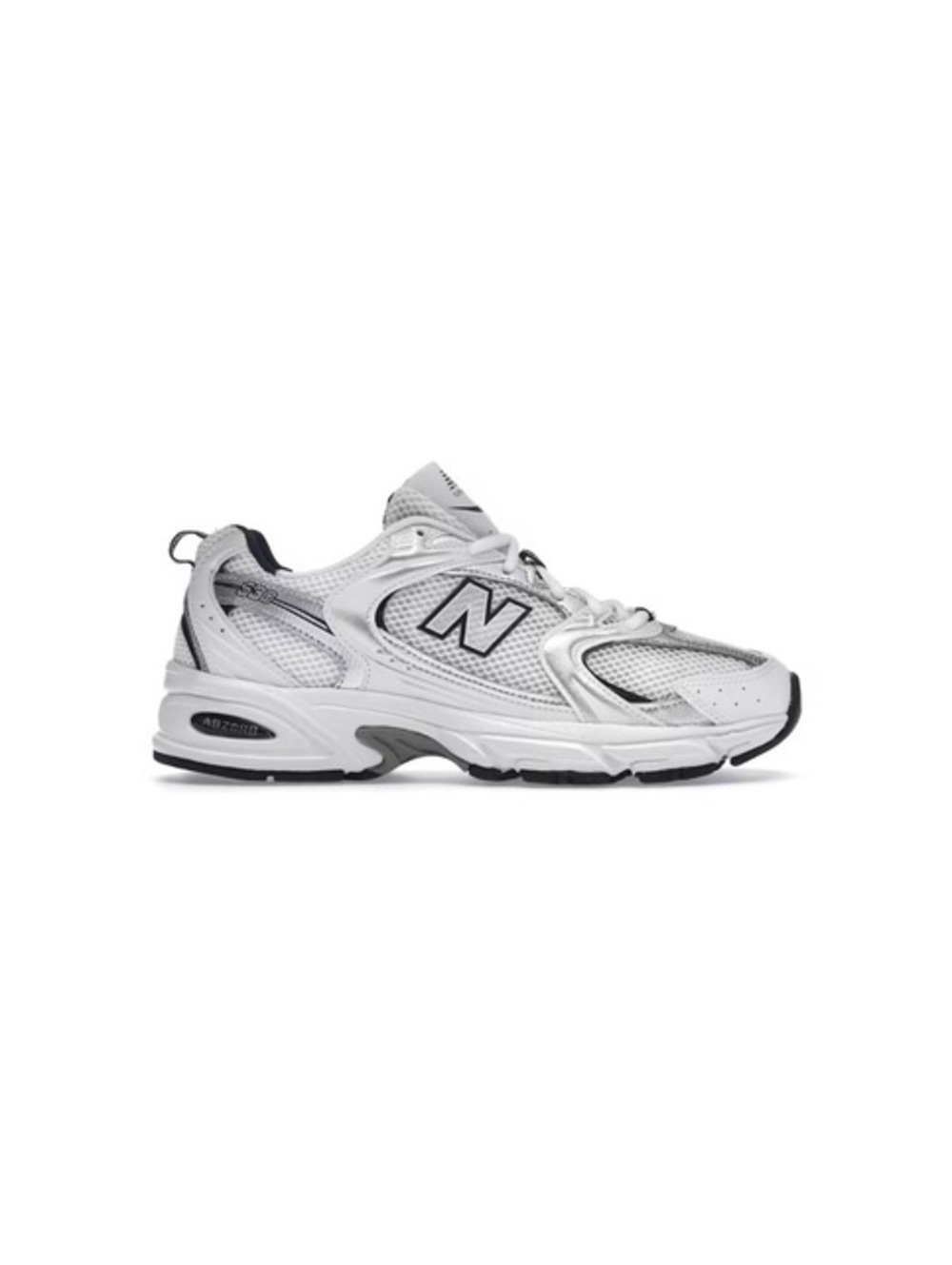 Size 7 New Balance 530 White Silver Navy